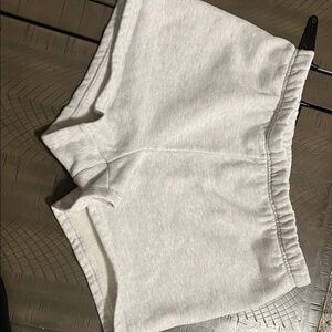 Aritzia TNA White Athletic High-Rise Lounge Shorts
